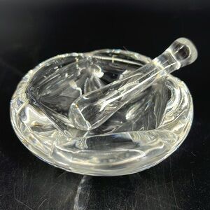 Daum France Crystal Mortar and Pestle